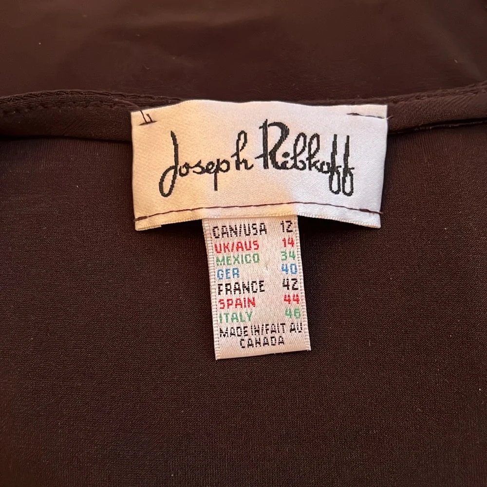 Joseph Ribkoff Brown long sleeve with gold zipper absolutely gorgeous, easy care - Picture 8 of 8